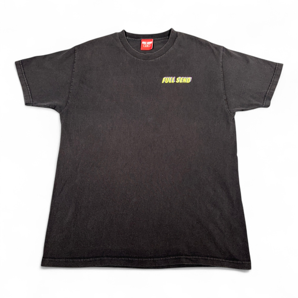 Full Send Shirt Adult LARGE Black Spell Out Logo Colorful Nelk